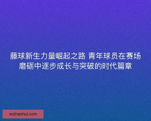 藤球新生力量崛起之路 青年球员在赛场磨砺中逐步成长与突破的时代篇章